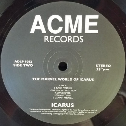 Icarus (9) : The Marvel World Of Icarus (LP, Album, RE, RM)