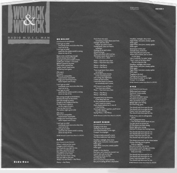 Womack & Womack : Radio M.U.S.C. Man (LP, Album)