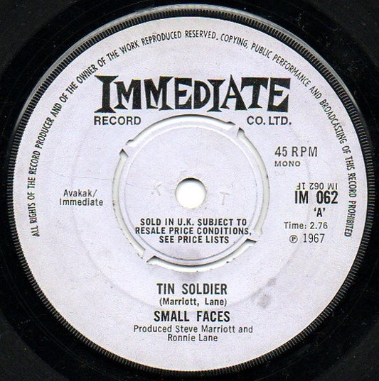 Small Faces : Tin Soldier (7", Single, Mono, Kno)