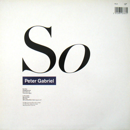 Peter Gabriel : So (LP, Album)