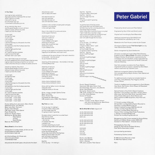 Peter Gabriel : So (LP, Album)