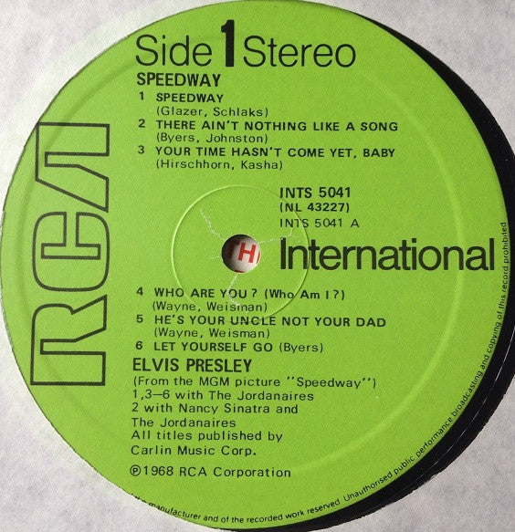 Elvis* : Speedway: Original Soundtrack Album (LP, Album, RE)