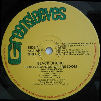 Black Uhuru : Black Sounds Of Freedom (LP, Album)