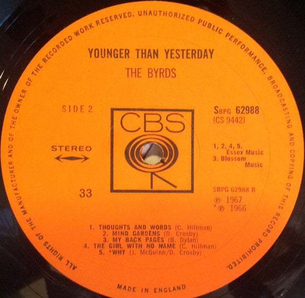 The Byrds : Younger Than Yesterday (LP, Album)