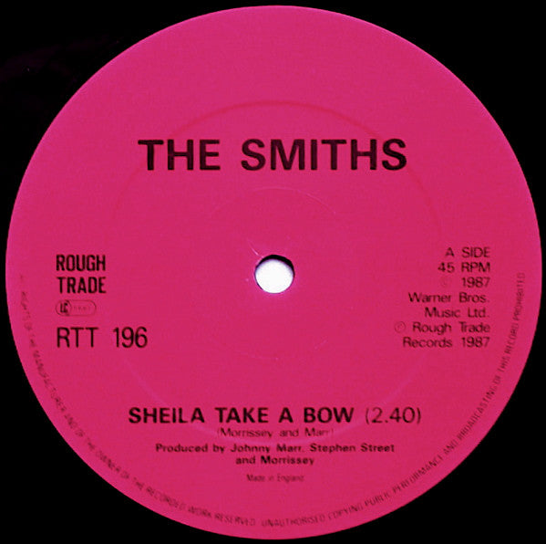 The Smiths : Sheila Take A Bow (12", Single, CBS)