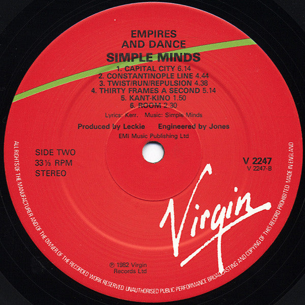 Simple Minds : Empires And Dance (LP, Album, RE)