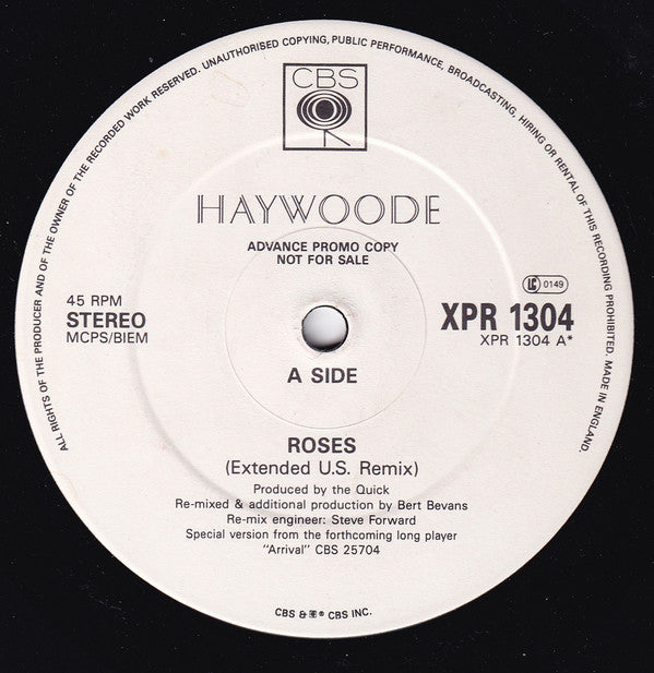 Haywoode : Roses (Extended Version) (10", Promo)