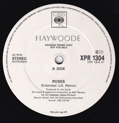Haywoode : Roses (Extended Version) (10", Promo)