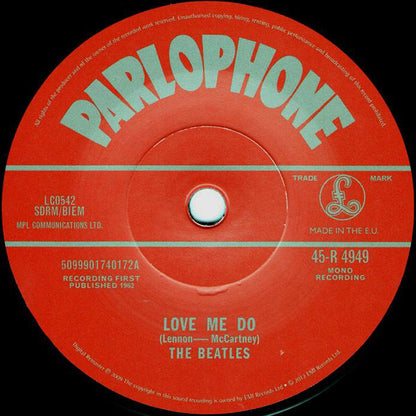 The Beatles : Love Me Do (7", Single, Mono, Ltd, MP, M/Print, RE, RM)