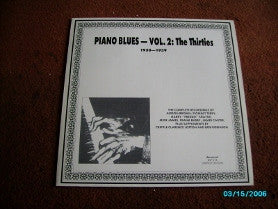 Various : Piano Blues - Vol. 2: The Thirties (1930-1939) (LP, Comp, Mono, Ltd, RM)