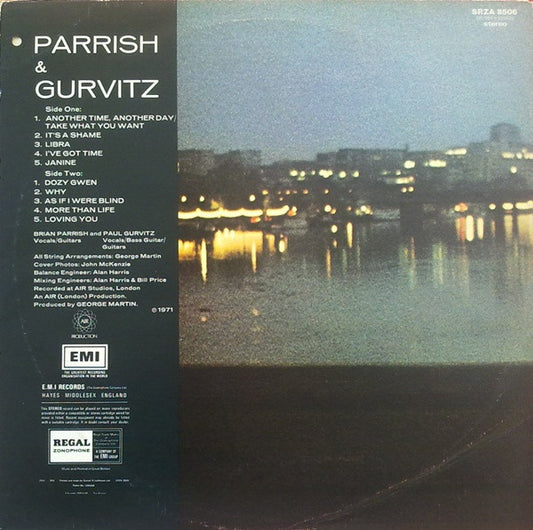 Parrish & Gurvitz : Parrish & Gurvitz (LP, Album, Gat)