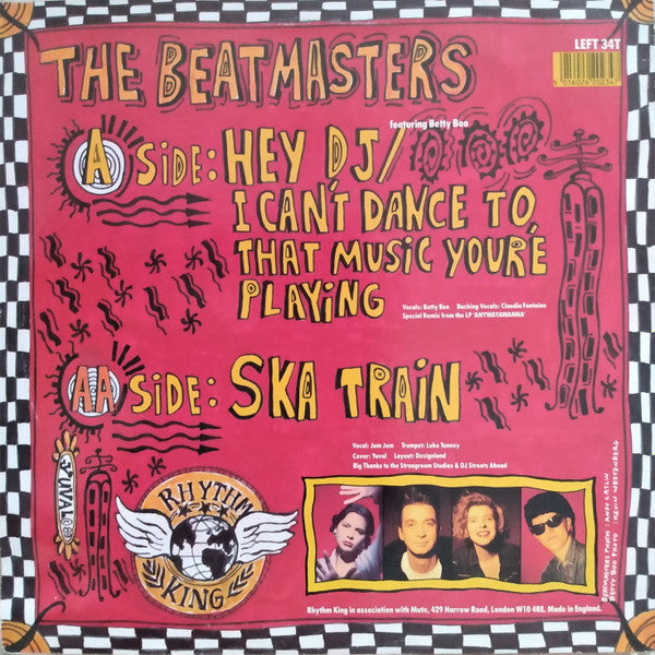 The Beatmasters Featuring Betty Boo : Hey DJ / I Can't Dance To That Music You're Playing b/w Ska Train (12", Single, Dam)
