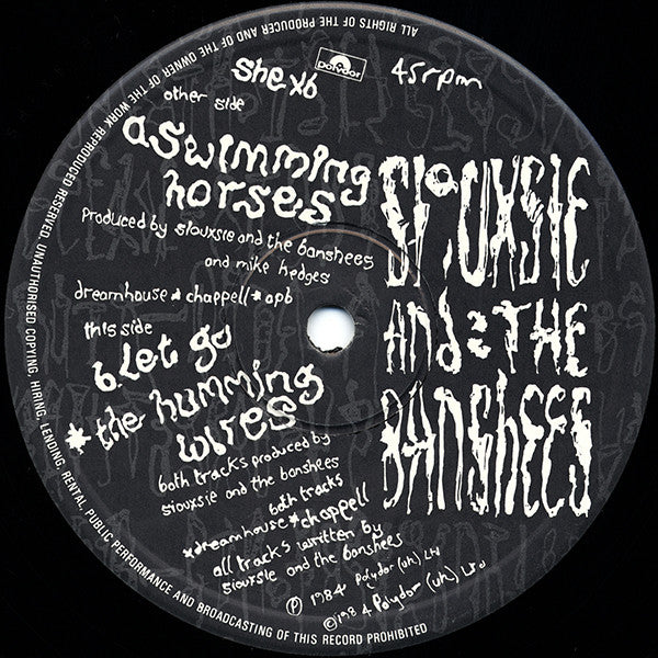 Siouxsie And The Banshees* : Swimming Horses (12", Single)