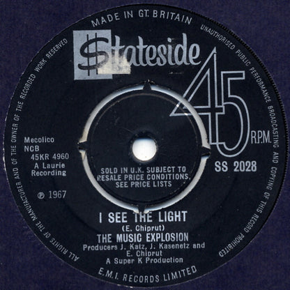The Music Explosion : Little Bit O'Soul (7", Single, 4 P)