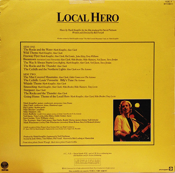 Mark Knopfler : Local Hero (LP, Album, Non)