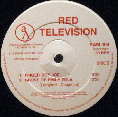 Red Television : Red Television (LP, Album, Ltd, Num, RE)