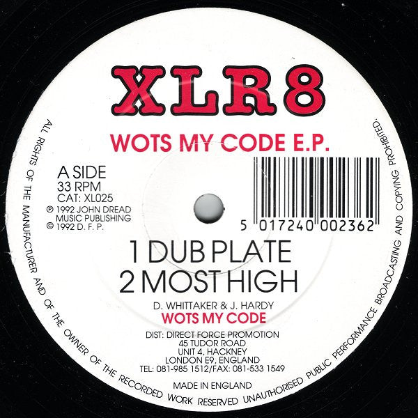 Wots My Code : Wots My Code E.P. (12", EP)