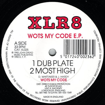 Wots My Code : Wots My Code E.P. (12", EP)