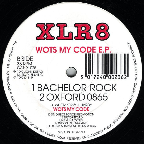 Wots My Code : Wots My Code E.P. (12", EP)