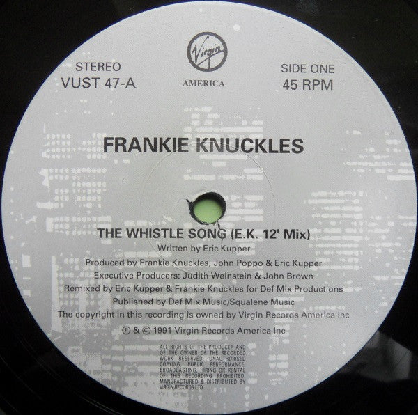 Frankie Knuckles : The Whistle Song (12")