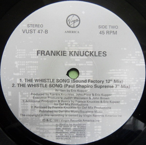 Frankie Knuckles : The Whistle Song (12")