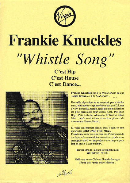 Frankie Knuckles : The Whistle Song (12")