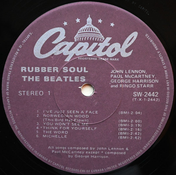 The Beatles : Rubber Soul (LP, Album, RE, 2nd)