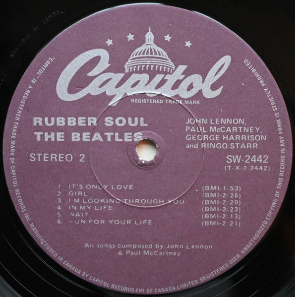 The Beatles : Rubber Soul (LP, Album, RE, 2nd)