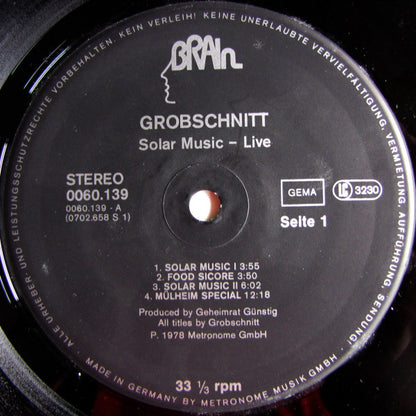 Grobschnitt : Solar Music - Live (LP, RP, Gat)