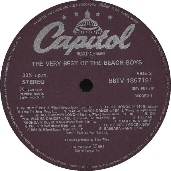 The Beach Boys : The Very Best Of The Beach Boys Volume 1 (LP, Comp)