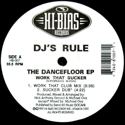 DJ's Rule : The Dancefloor EP (12", EP)