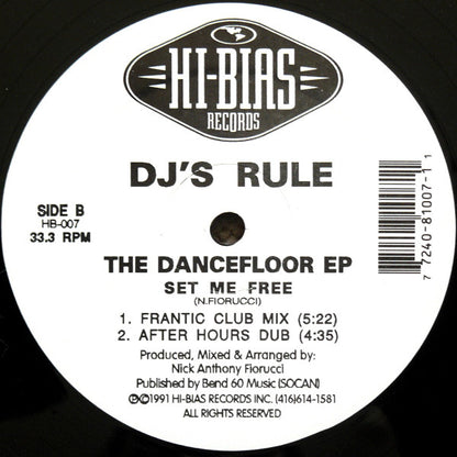 DJ's Rule : The Dancefloor EP (12", EP)