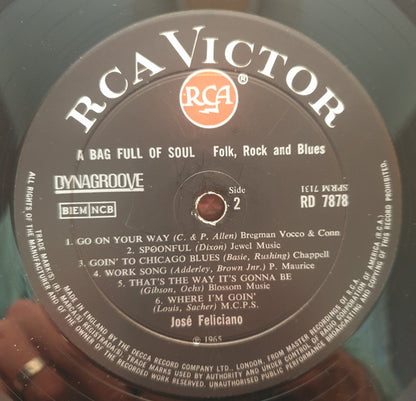 José Feliciano : A Bag Full Of Soul (LP, Album, Mono)