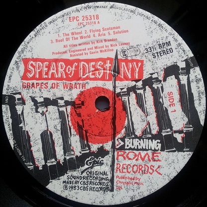 Spear Of Destiny : Grapes Of Wrath (LP, Album)