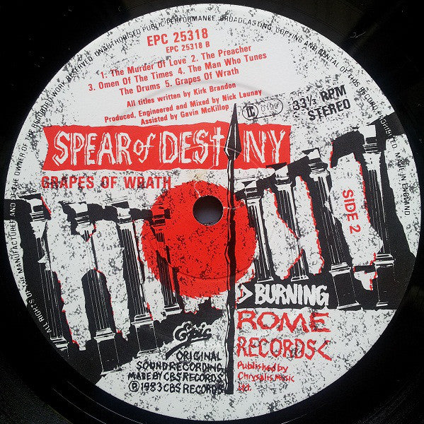 Spear Of Destiny : Grapes Of Wrath (LP, Album)