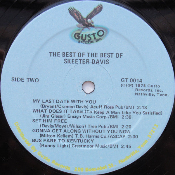 Skeeter Davis : The Best Of The Best Of Skeeter Davis (LP, Album)