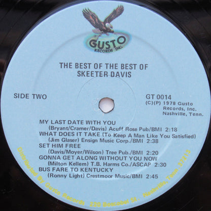 Skeeter Davis : The Best Of The Best Of Skeeter Davis (LP, Album)