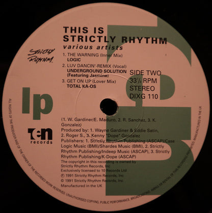 Various : This Is Strictly Rhythm (2xLP, Comp, Gat)