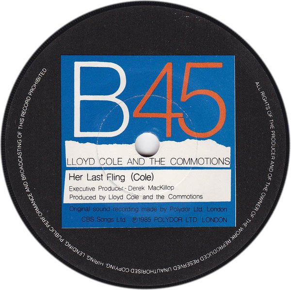 Lloyd Cole And The Commotions* : Brand New Friend (7", Single, Pap)