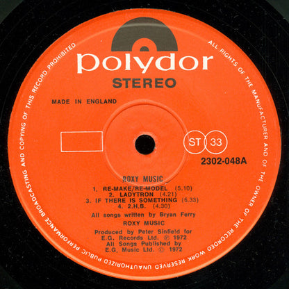 Roxy Music : Roxy Music (LP, Album, RE, Gat)