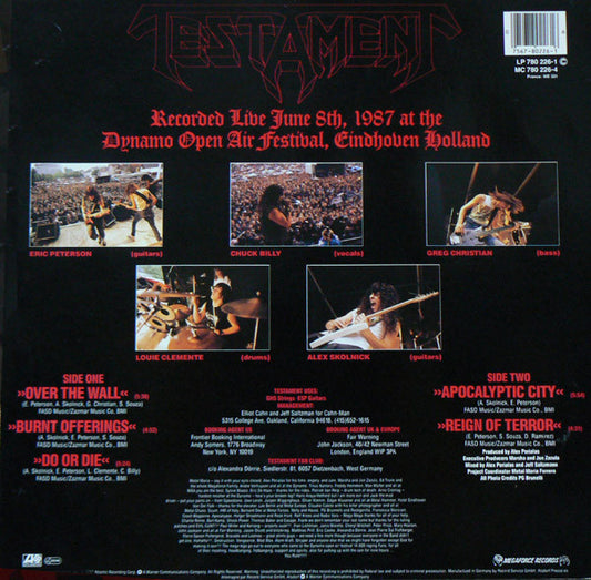 Testament (2) : Live At Eindhoven (12", EP)