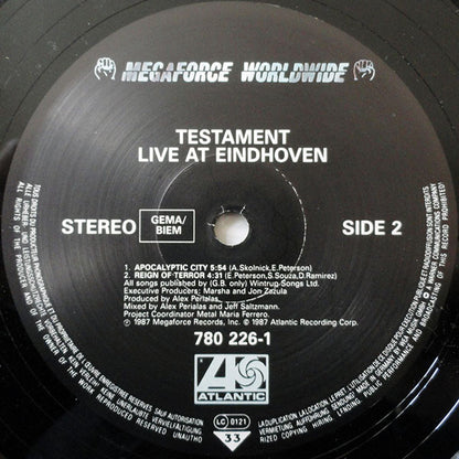 Testament (2) : Live At Eindhoven (12", EP)