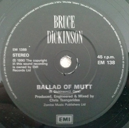 Bruce Dickinson : Tattooed Millionaire (7", Single, Car)