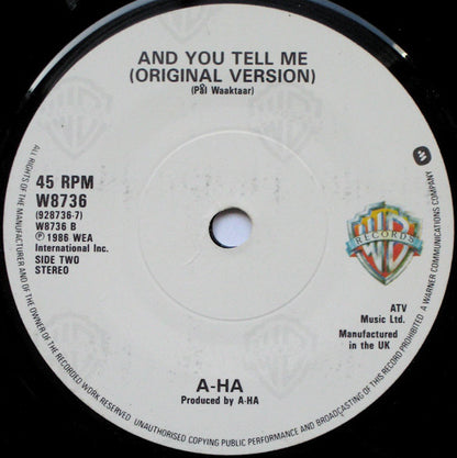 a-ha : Train Of Thought (Remix) (7", Single, Pap)
