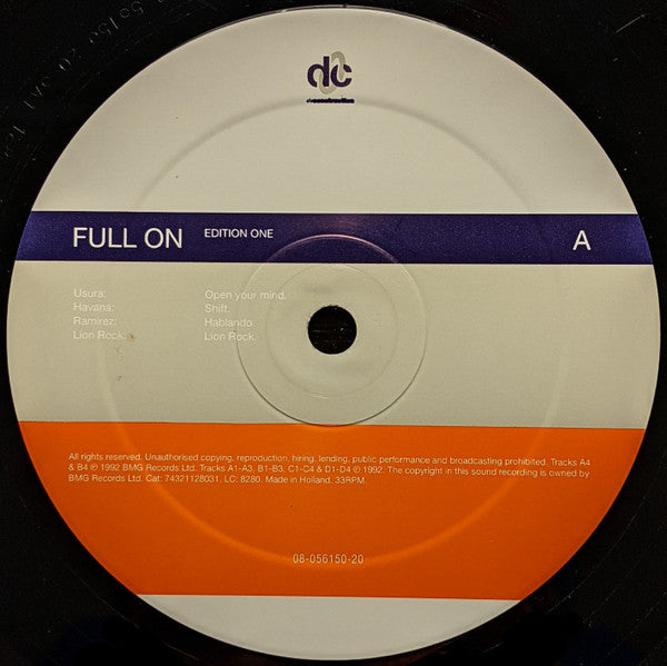 Various : Full On - Edition One (2xLP, Comp)