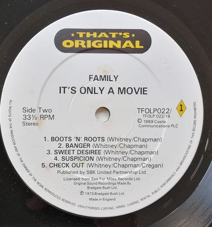 Family (6) : It's Only A Movie / Fearless (LP, Album, Comp + LP, Album)