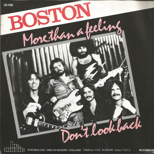 Boston : More Than A Feeling / Don't Look Back (7", Single, RE)