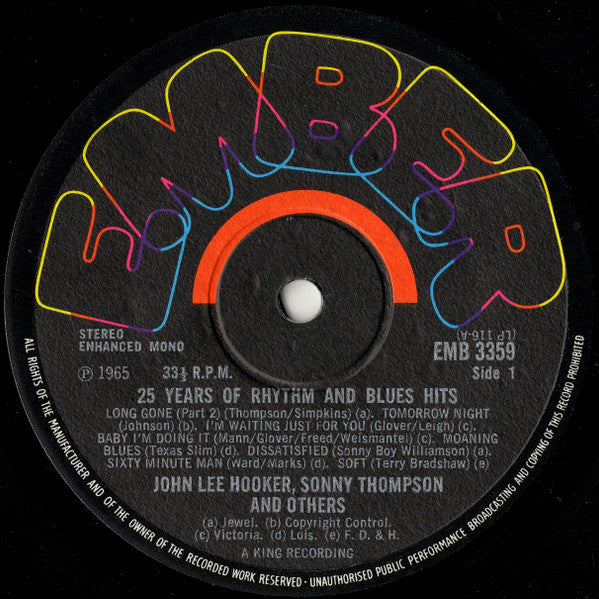 Various : 25 Years Of Rhythm & Blues Hits (LP, Comp)