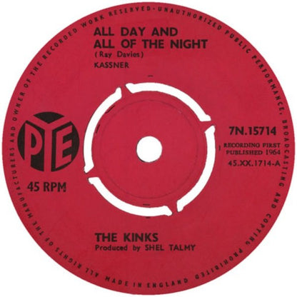 The Kinks : All Day And All Of The Night (7", Single, Pus)