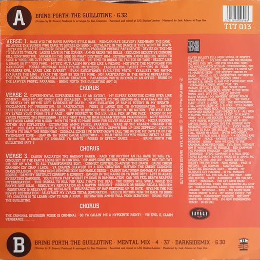 Silver Bullet : Bring Forth The Guillotine (12", Single)